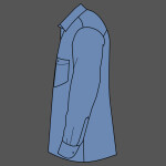 Long Size, Long Sleeve Striped Industrial Work Shirt