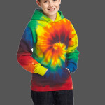 Youth Essential Tie Dye Pullover Hooded Sweatshirt