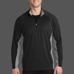 Sport Wick ® Stretch Contrast 1/2 Zip Pullover