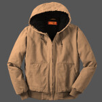 Washed Duck Cloth Insulated Hooded Work Jacket