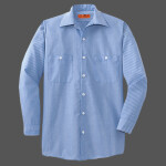 Long Sleeve Striped Industrial Work Shirt