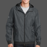 Embossed Hooded Wind Jacket