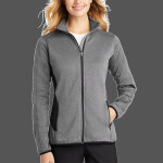 Women's Full Zip Heather Stretch Fleece Jacket