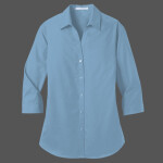 Ladies 3/4 Sleeve Carefree Poplin Shirt
