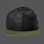 Camo Flat Bill Snapback Cap