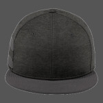 Shadow Heather Striped Flat Bill Snapback Cap