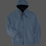Heavyweight Full Zip Hooded Sweatshirt with Thermal Lining
