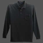 Long Sleeve Silk Touch Polo with Pocket